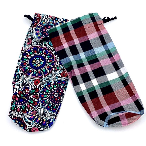 Vera Bradley Set of 2 Bottle Gift Bags in Stained Glass Medallion - Picture 2 of 12